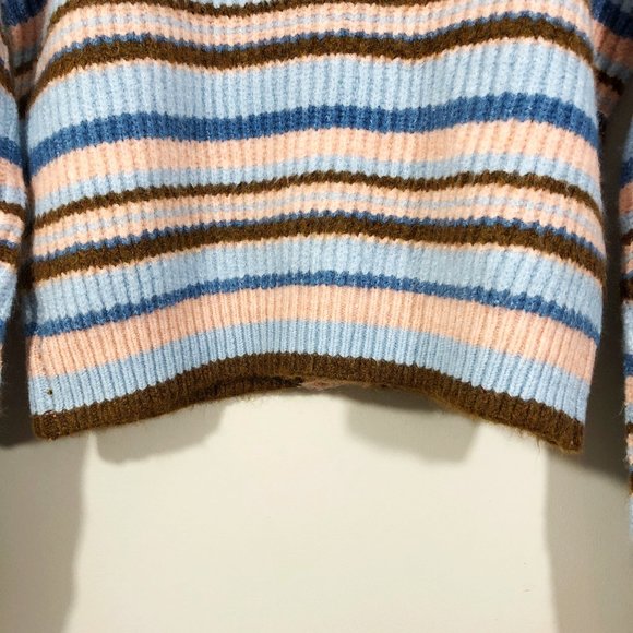 NWT! Nordstrom ENGLISH FACTORY Knit Stripe Cardigan in Multi M - Picture 13 of 16